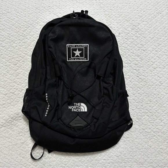 The North Face Groundwork Backpack with Rage Against the Machine Patch Black - Picture 1 of 12